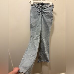 Ribbed Light Wash Jeans
